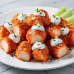 baked buffalo ranch chicken poppers - featured image