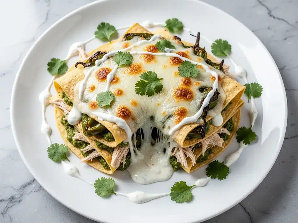 Baked Hatch Chile Green Enchilada Casserole: Easy Family Favorite 4 Baked Hatch Chile Green Enchilada Casserole preparation steps