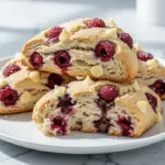 bakery-style raspberry white chocolate scones - featured image