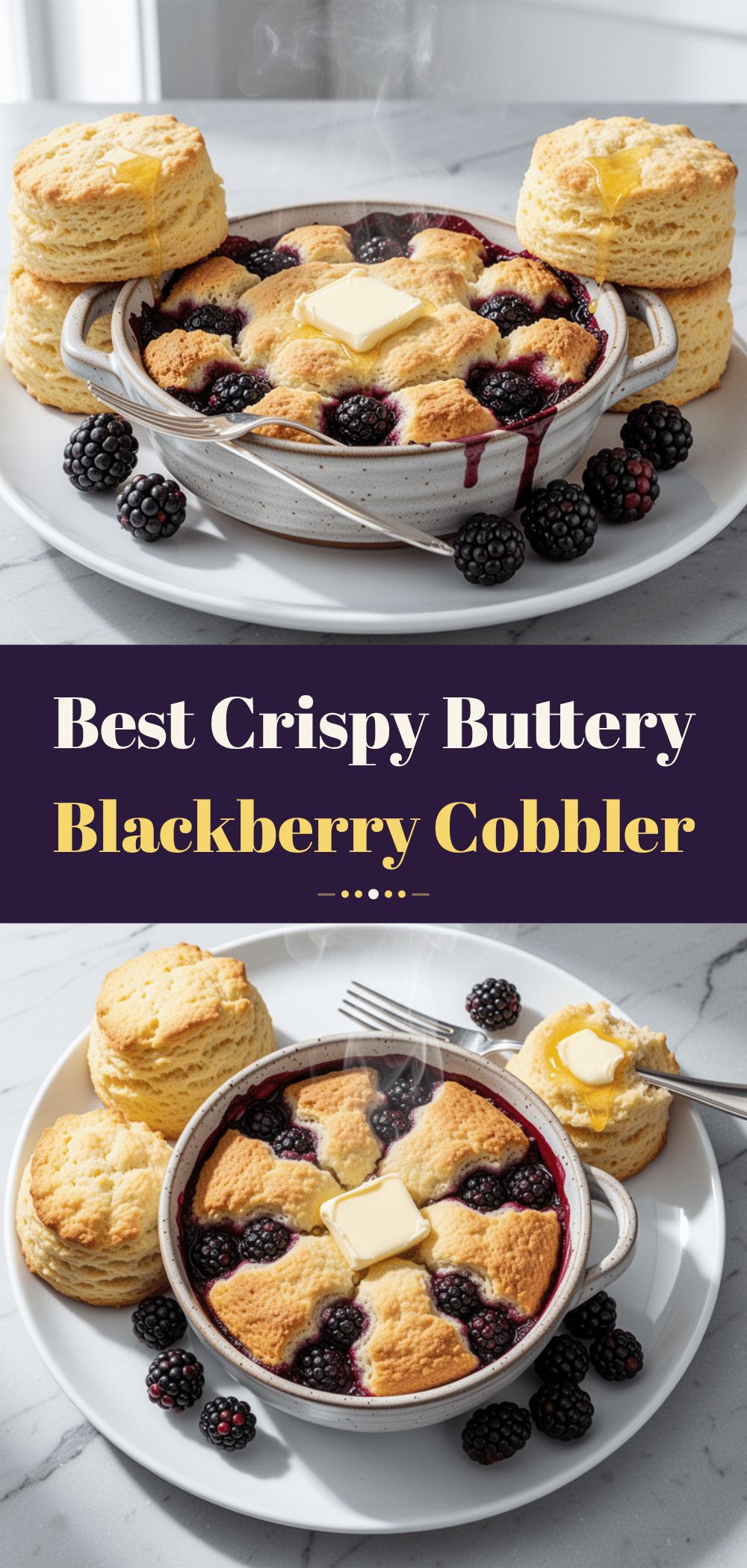 Buttery Blackberry Cobbler with Cornmeal Biscuits: Easy Dessert 5 Buttery Blackberry Cobbler recipe