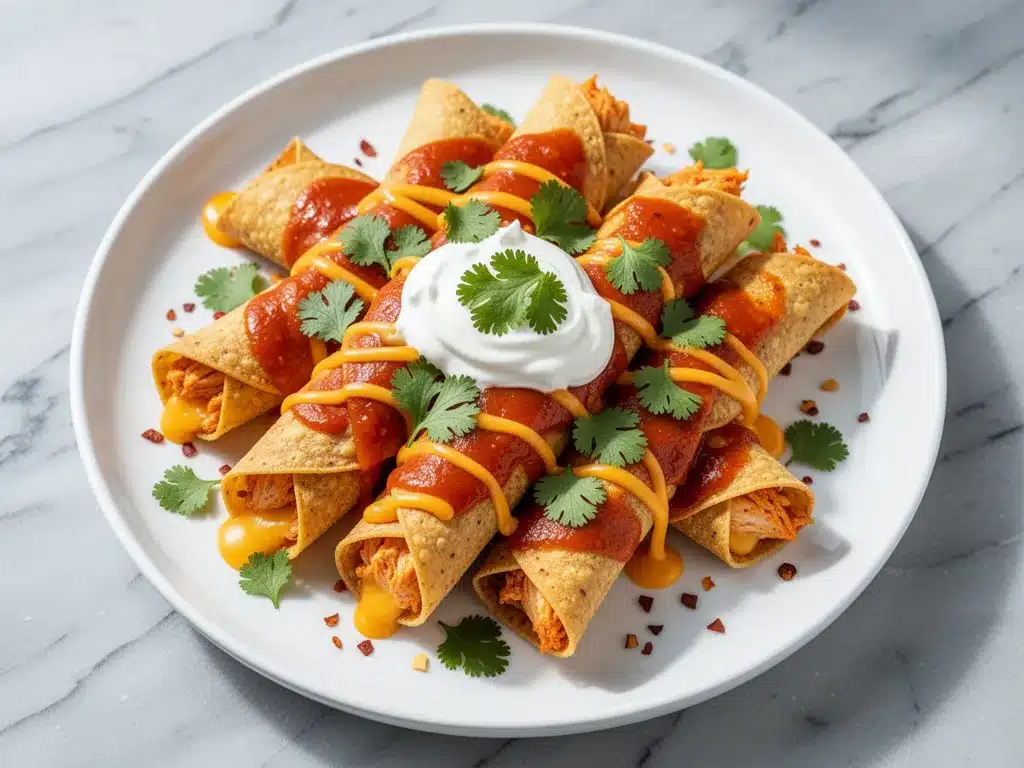 Cheesy Baked Buffalo Chicken Taquitos: Better Than Takeout 4 cheesy baked buffalo chicken taquitos preparation steps