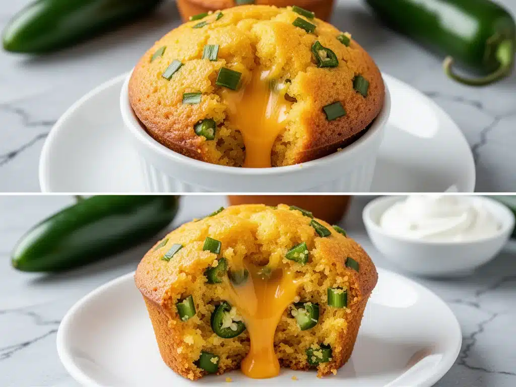 Cheesy Jalapeno Cornbread Muffins - featured image