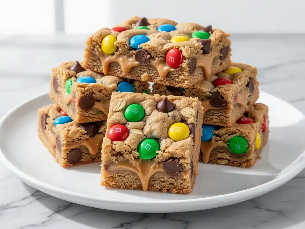 Chewy Monster Cookie Lunchbox Bars - featured image
