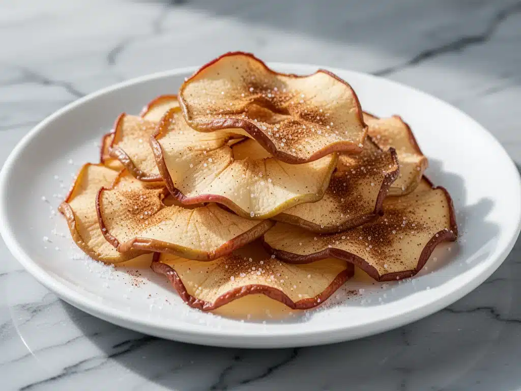 Cinnamon Sugar Baked Apple Chips - featured image