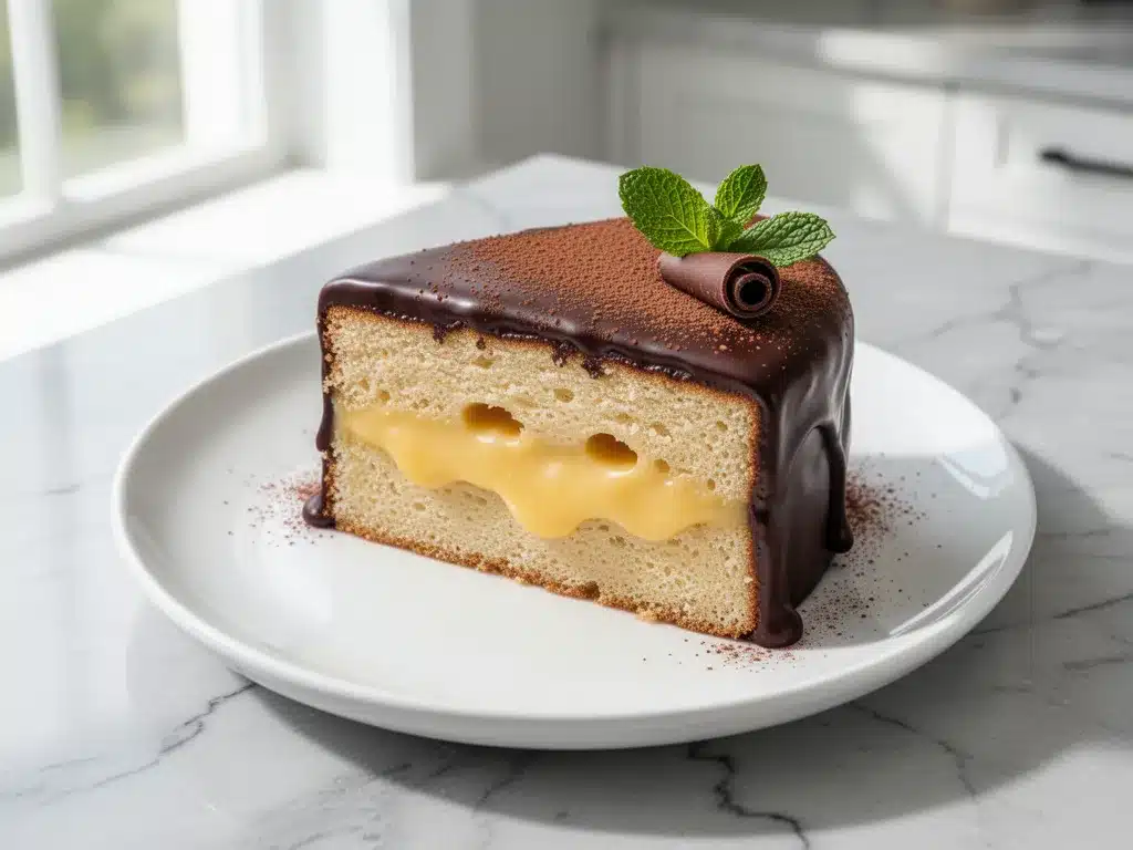 Classic Boston Cream Poke Cake: 5-Step Easy Recipe 4 Classic Boston Cream Poke Cake preparation steps