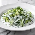 creamy cucumber dill salad - featured image