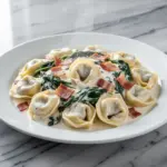 creamy tortellini alfredo - featured image