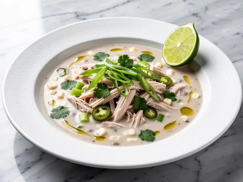 creamy white chicken chili - featured image
