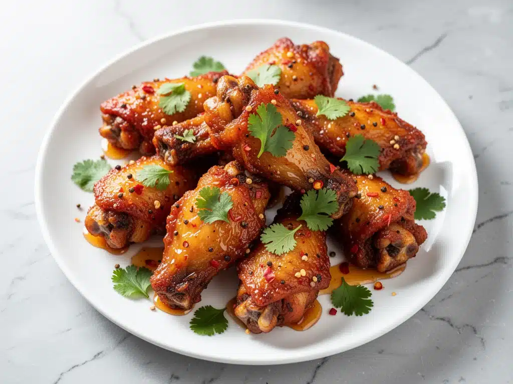 Crispy Baked Honey Sriracha Wings - featured image
