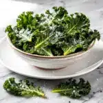 crispy baked parmesan kale chips - featured image