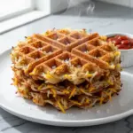 Crispy Cheddar Hash Brown Waffles - featured image