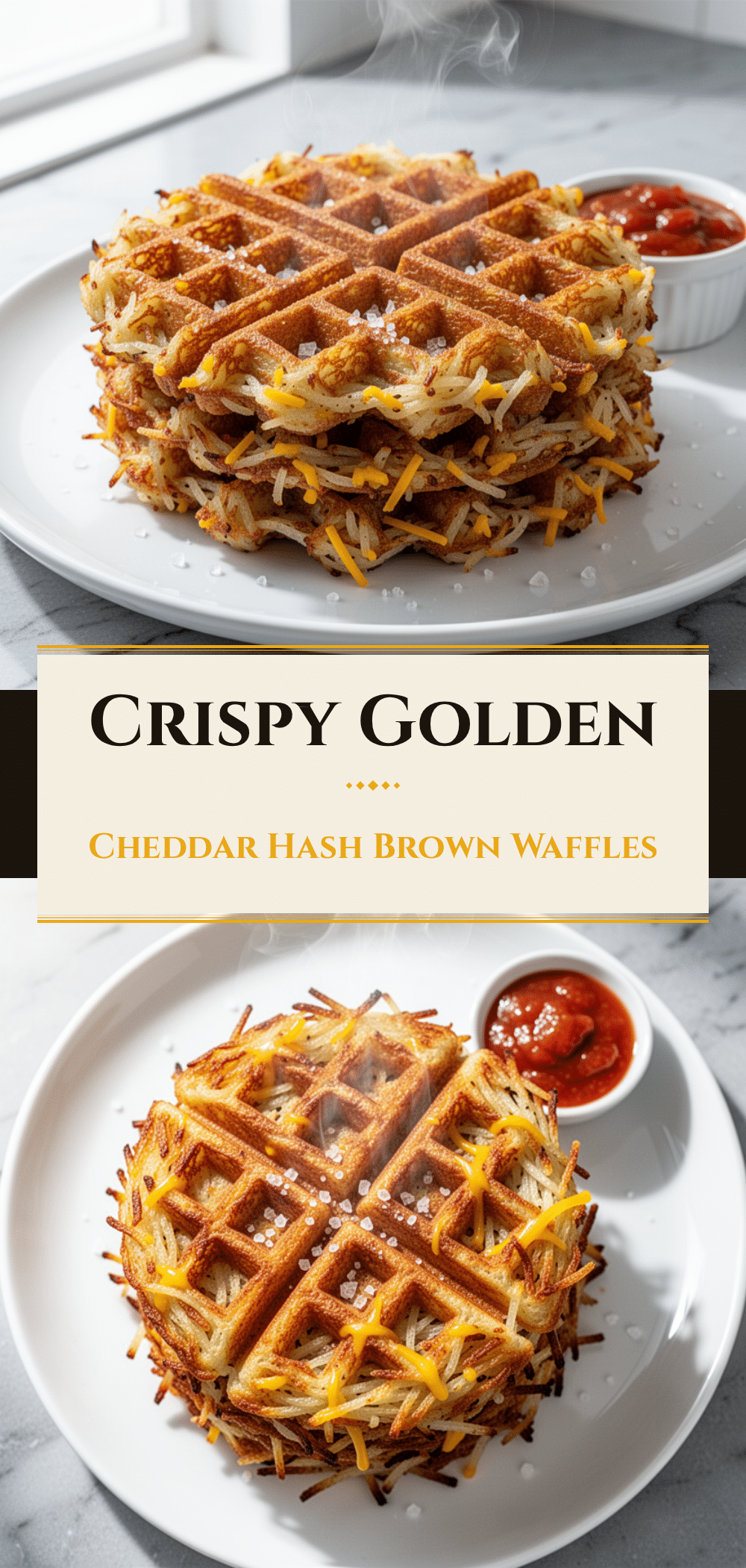 Crispy Cheddar Hash Brown Waffles: Easy Make-Ahead Breakfast 5 Crispy Cheddar Hash Brown Waffles recipe