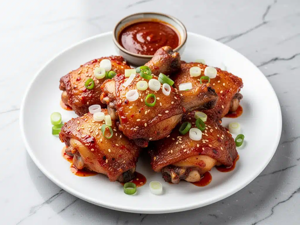 crispy Korean gochujang chicken thighs - featured image
