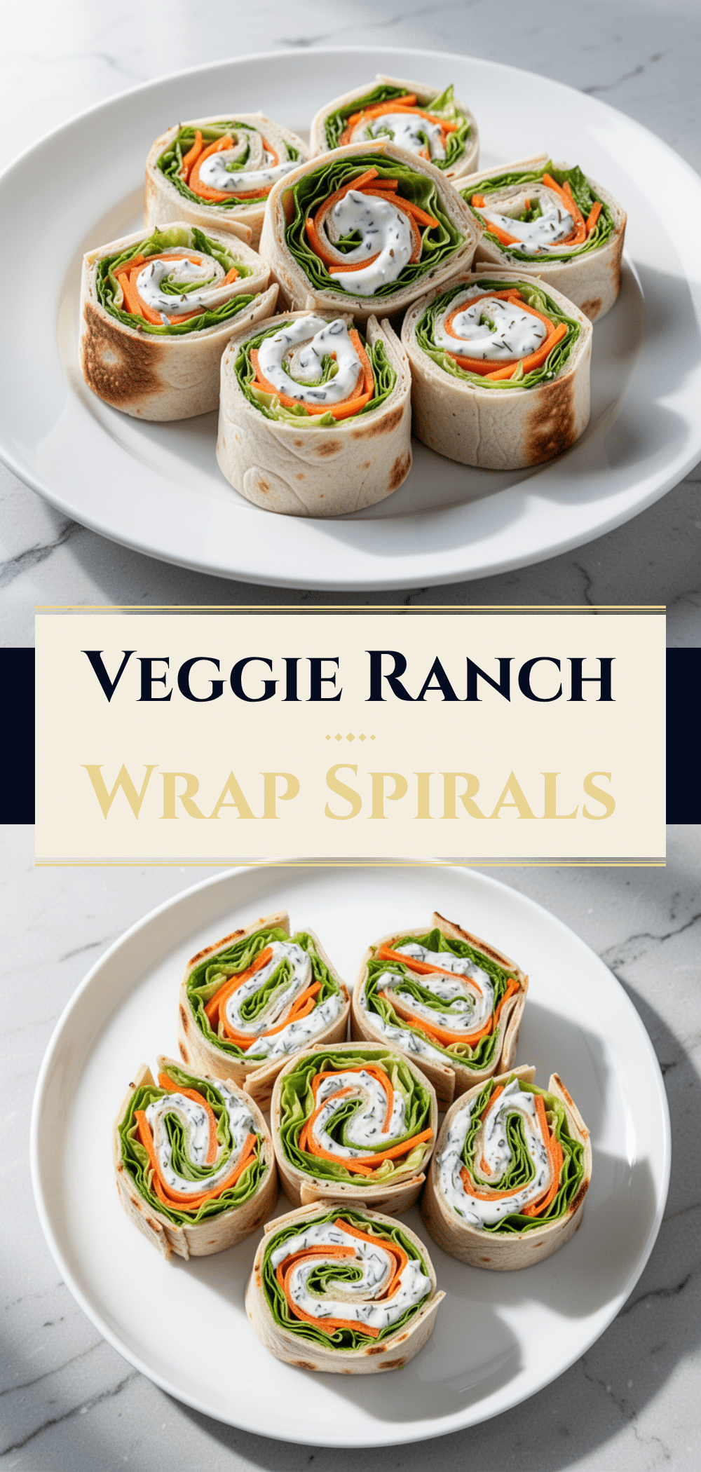 Crunchy Veggie Ranch Wrap Spirals: Easy Lunch Idea 5 Crunchy Veggie Ranch Wrap Spirals recipe