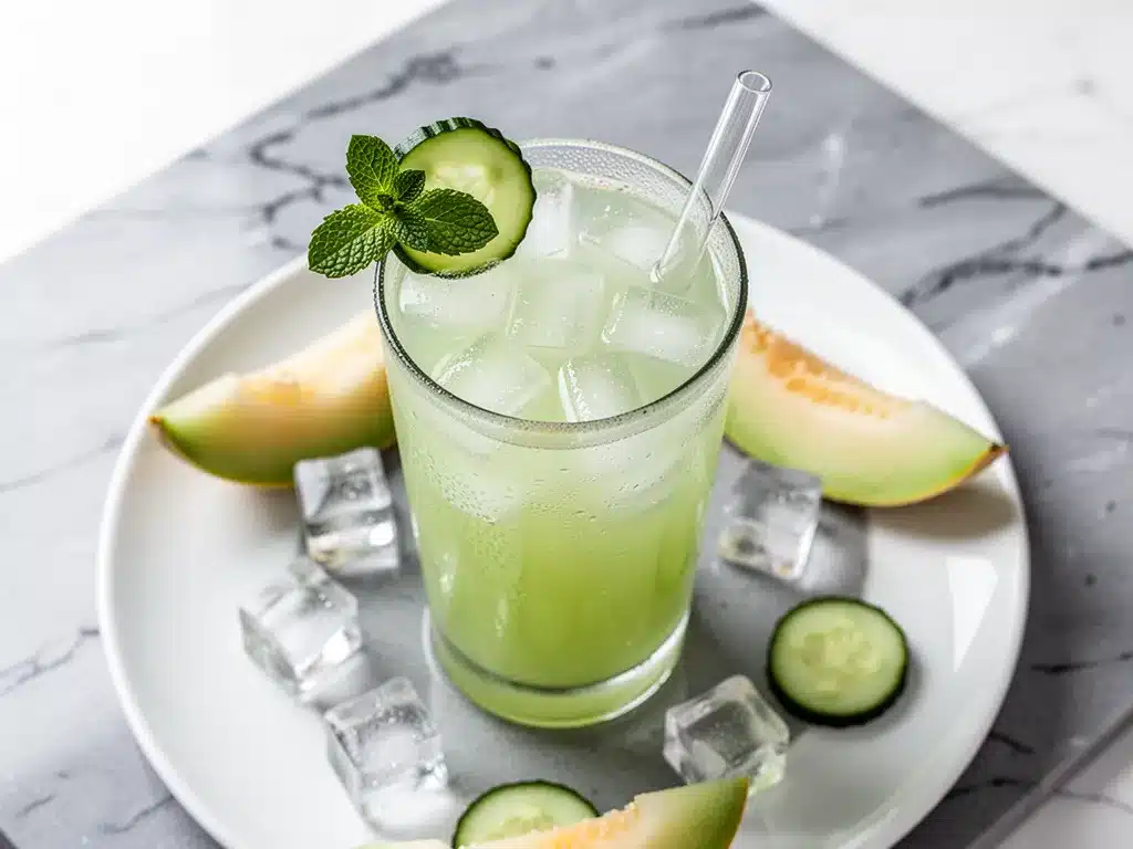Cucumber Honeydew Agua Fresca: 3-Ingredient Refreshing Summer Drink 4 Cucumber Honeydew Agua Fresca preparation steps
