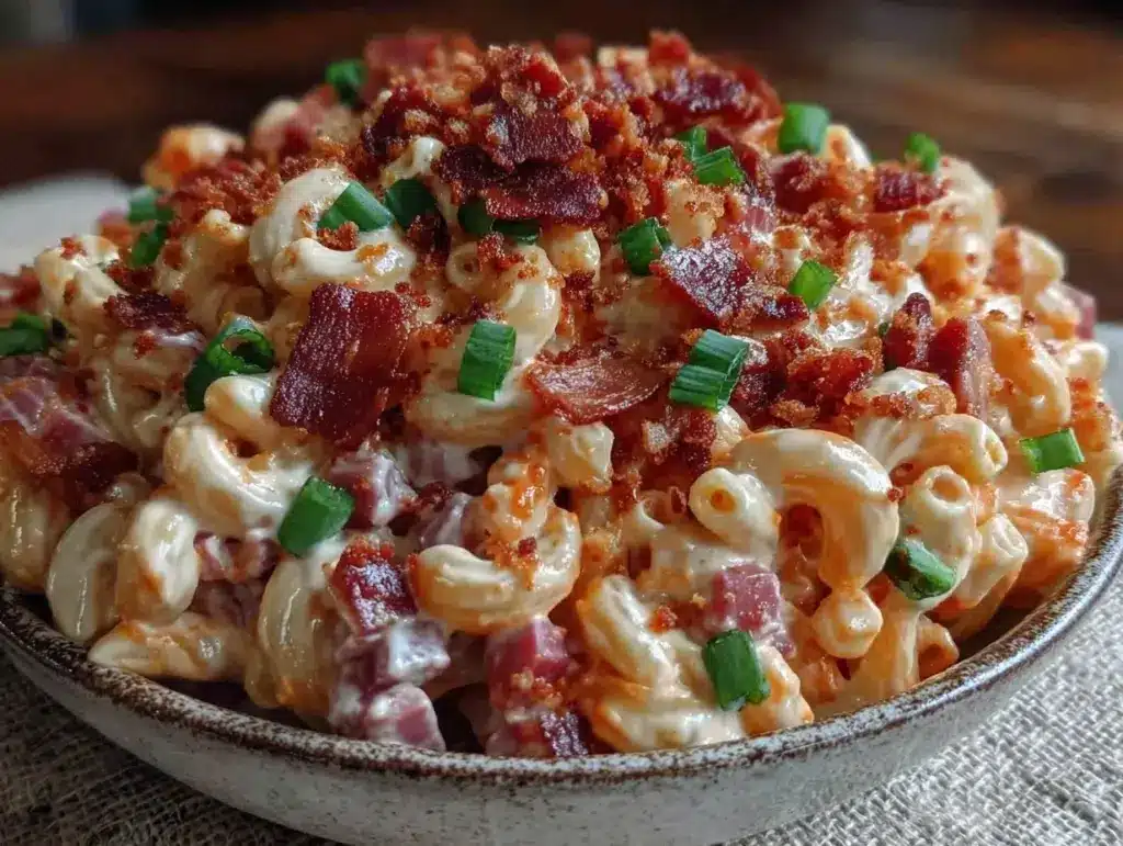 Easy Labor Day Loaded Macaroni Salad - featured image
