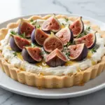 fresh fig and honey ricotta tart - featured image