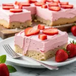 Frosted Strawberry Sugar Cookie Bars - featured image