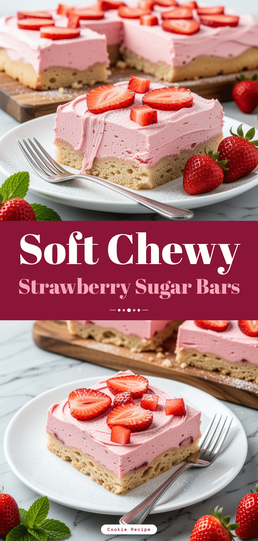 Frosted Strawberry Sugar Cookie Bars: 4-Ingredient Summer Treat 5 Frosted Strawberry Sugar Cookie Bars recipe
