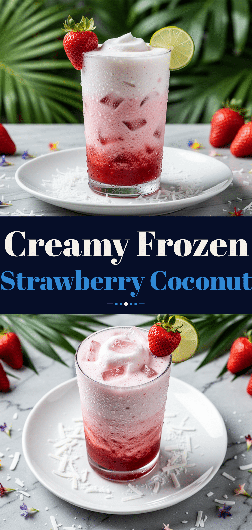 Frozen Strawberry Coconut Daiquiri Mocktail: Easy Summer Recipe 5 Frozen Strawberry Coconut Daiquiri Mocktail recipe