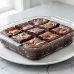 Fudgy Rainbow Chip Brownie Bars - featured image