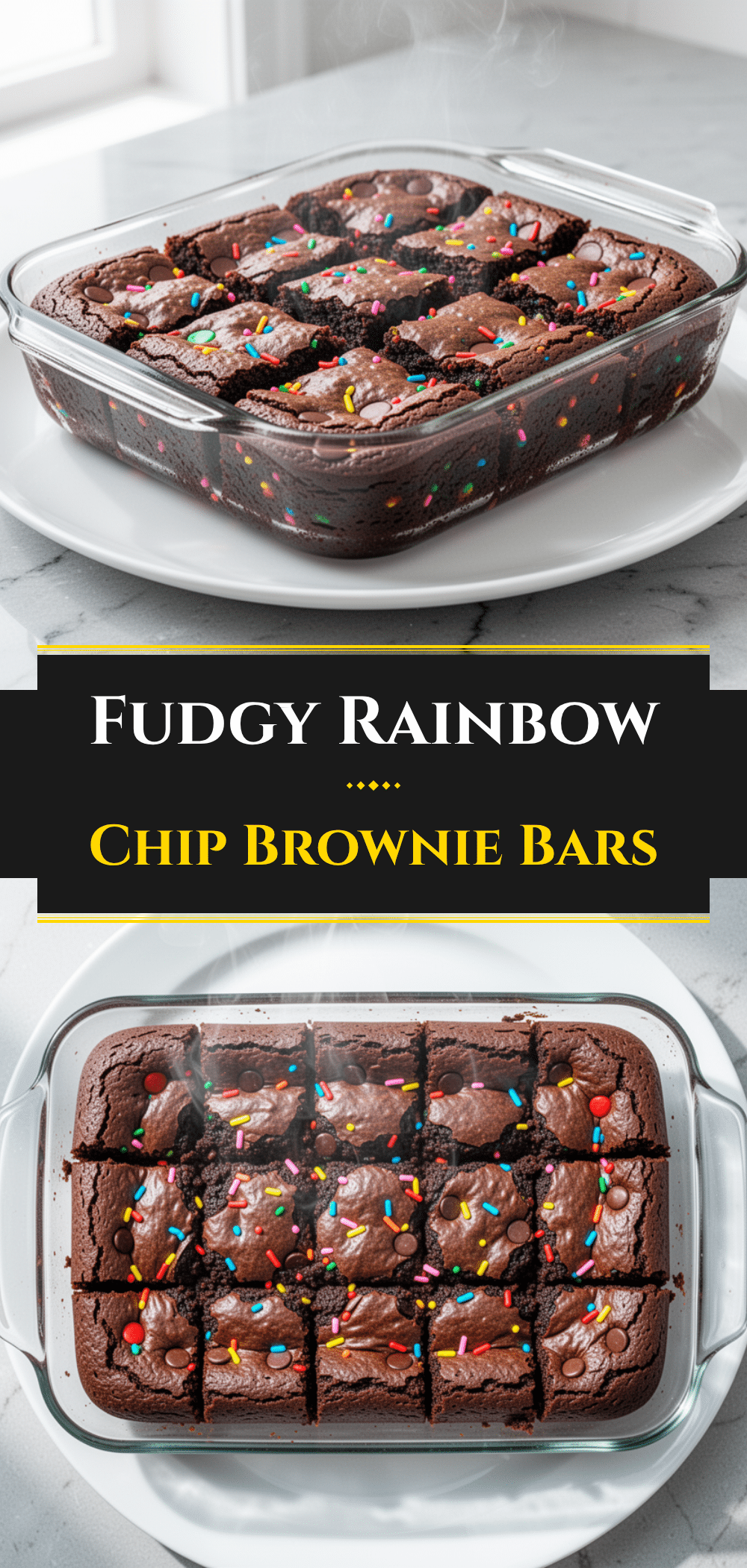 Fudgy Rainbow Chip Brownie Bars: 5-Ingredient Easy Weeknight Treat 5 Fudgy Rainbow Chip Brownie Bars recipe