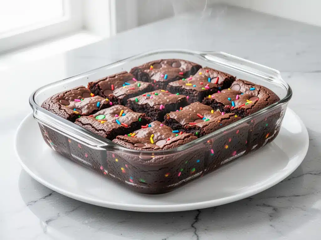 Fudgy Rainbow Chip Brownie Bars - featured image