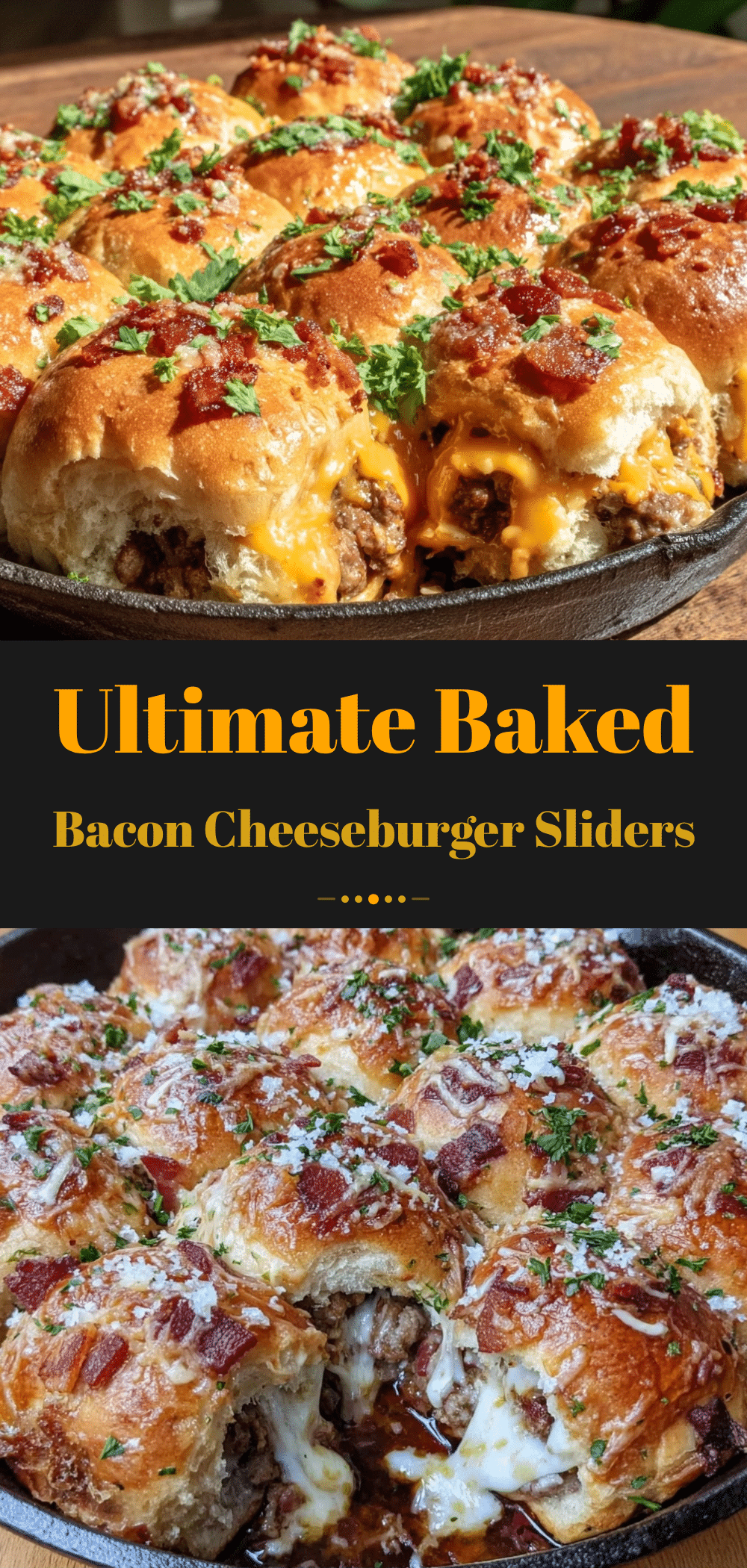 Game Day Bacon Cheeseburger Sliders: 5 Ingredients 5 Game Day Bacon Cheeseburger Sliders recipe