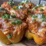 game day buffalo chicken stuffed peppers - featured image