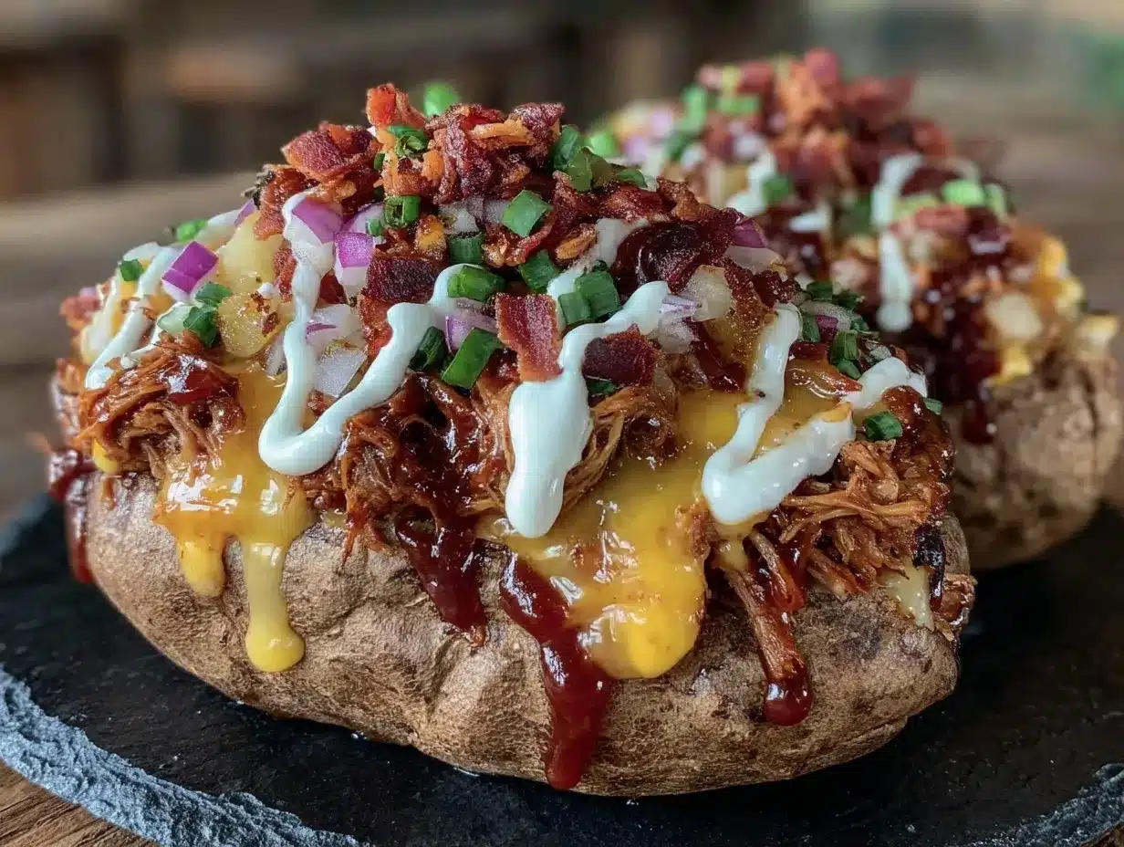 Game Day Loaded Pulled Pork Baked Potatoes: 5-Ingredient Winner 4 Game Day Loaded Pulled Pork Baked Potatoes preparation steps