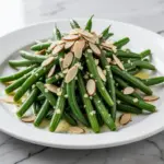 garlic butter sauteed green beans with almonds - featured image
