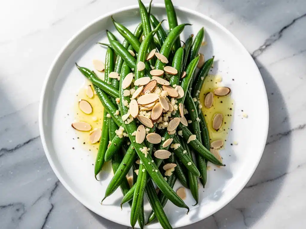 Garlic Butter Sauteed Green Beans with Almonds: 5-Step Side Dish 4 garlic butter sauteed green beans with almonds preparation steps