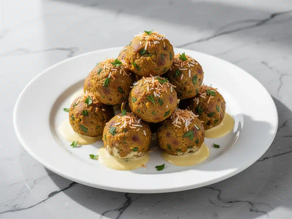 Gluten-Free Baked Coconut Curry Meatballs - featured image