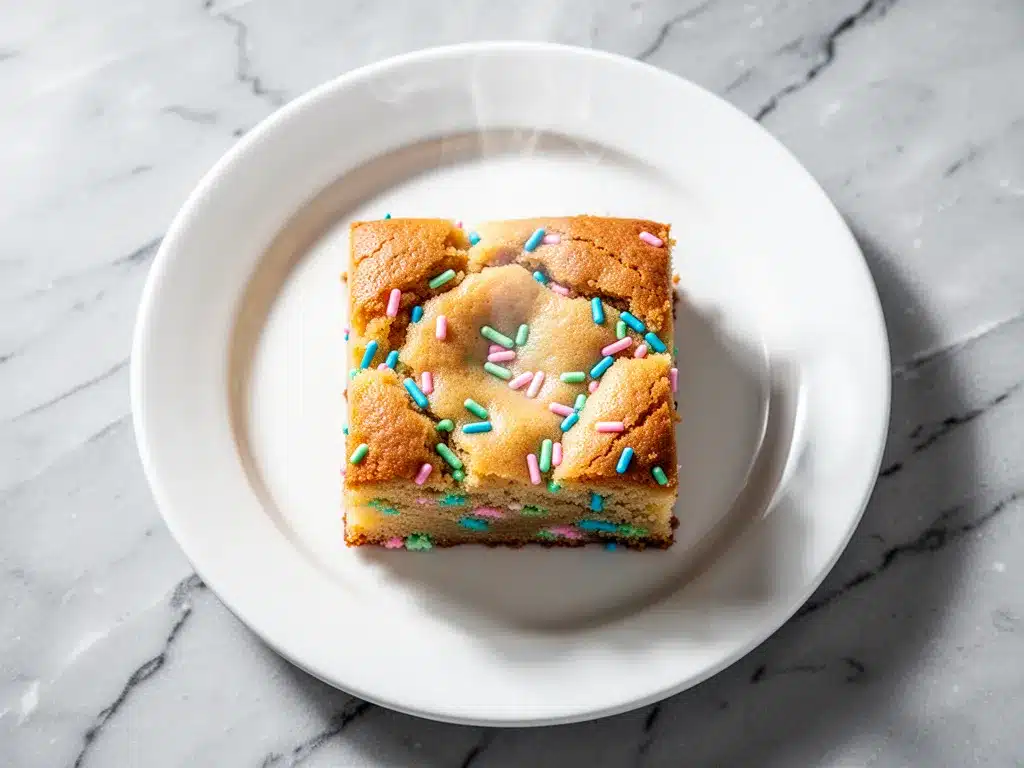 Golden Vanilla Cake Batter Blondies: Best Easy Back to School Lunch 4 golden vanilla cake batter blondies preparation steps