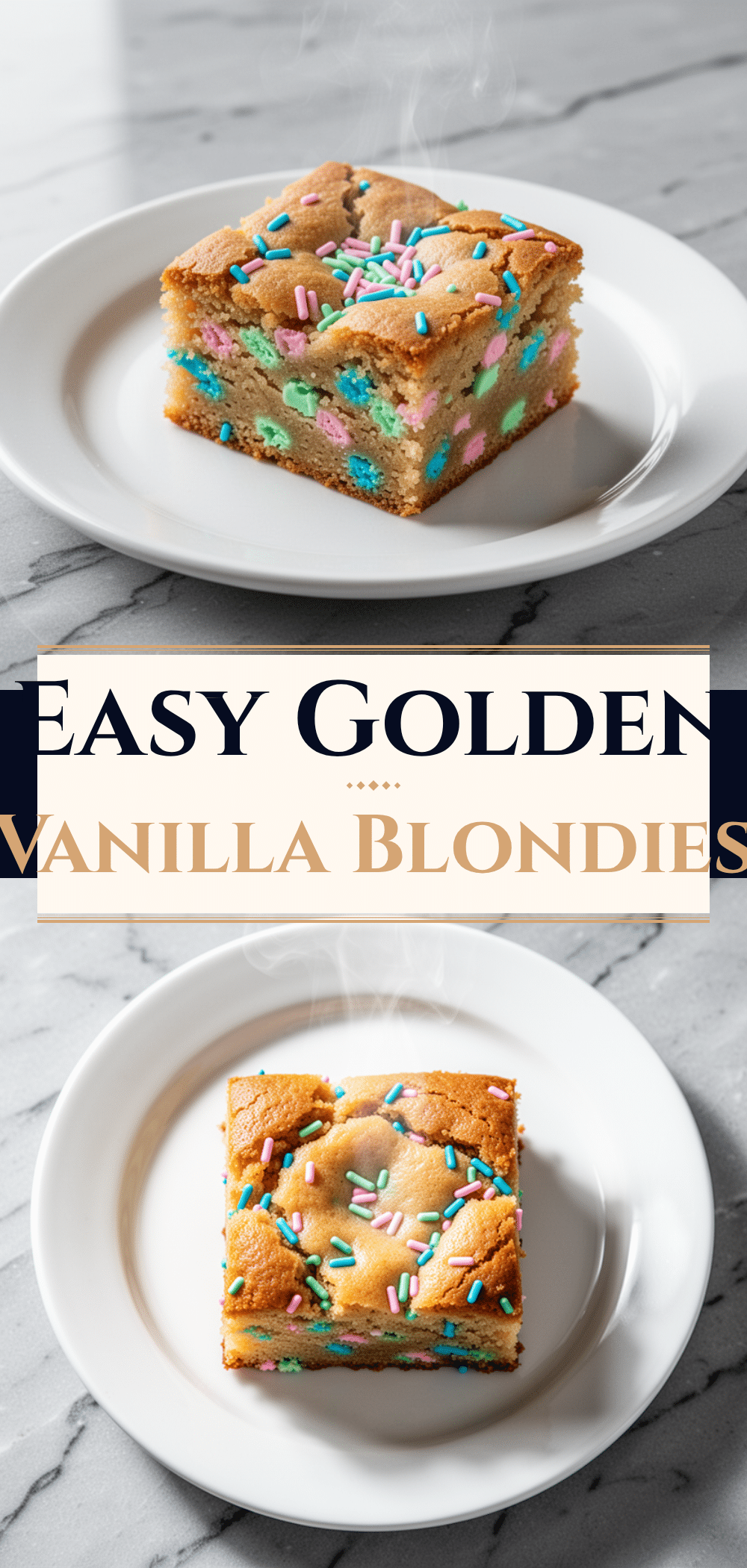 Golden Vanilla Cake Batter Blondies: Best Easy Back to School Lunch 5 golden vanilla cake batter blondies recipe