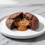 gooey salted caramel chocolate cookies - featured image