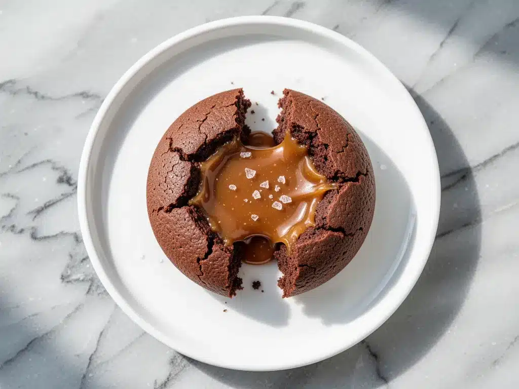 Gooey Salted Caramel Chocolate Cookies: 6-Ingredient Dessert 4 gooey salted caramel chocolate cookies preparation steps