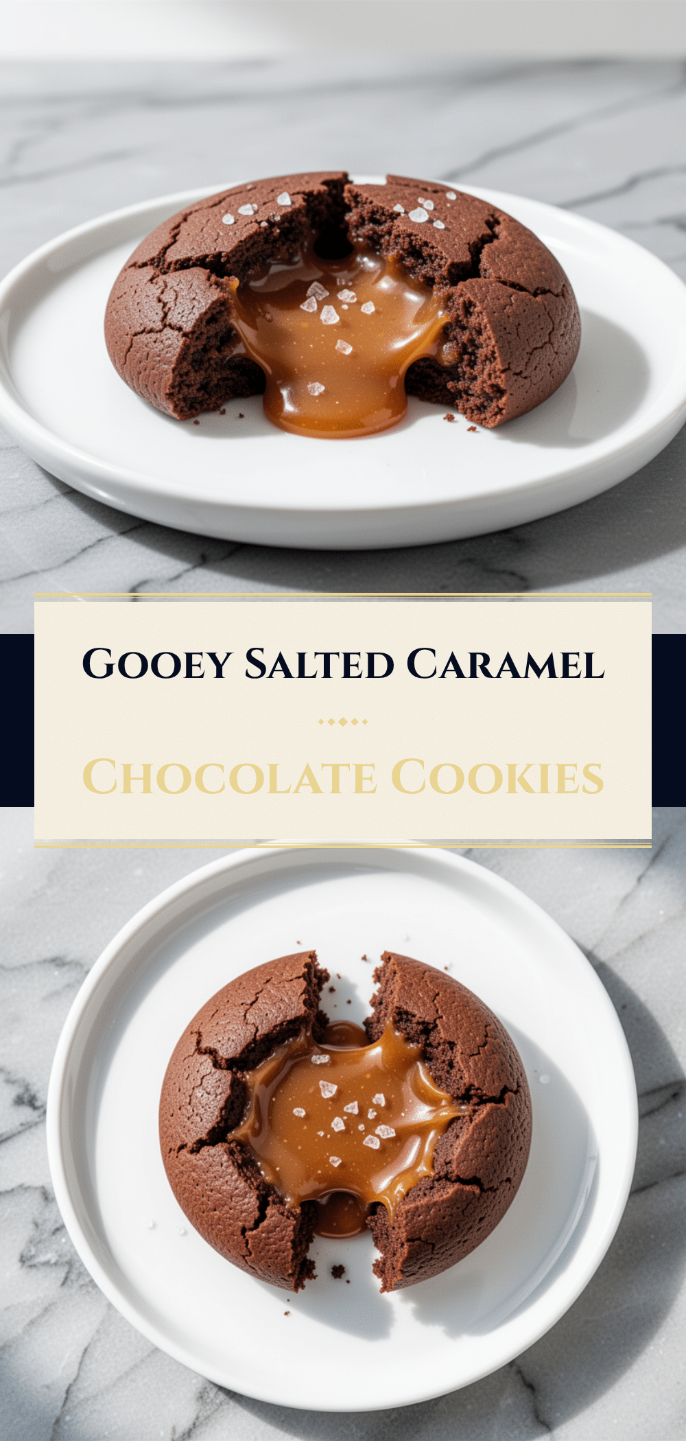 Gooey Salted Caramel Chocolate Cookies: 6-Ingredient Dessert 5 gooey salted caramel chocolate cookies recipe