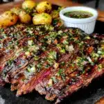 grilled flank steak with chimichurri - featured image