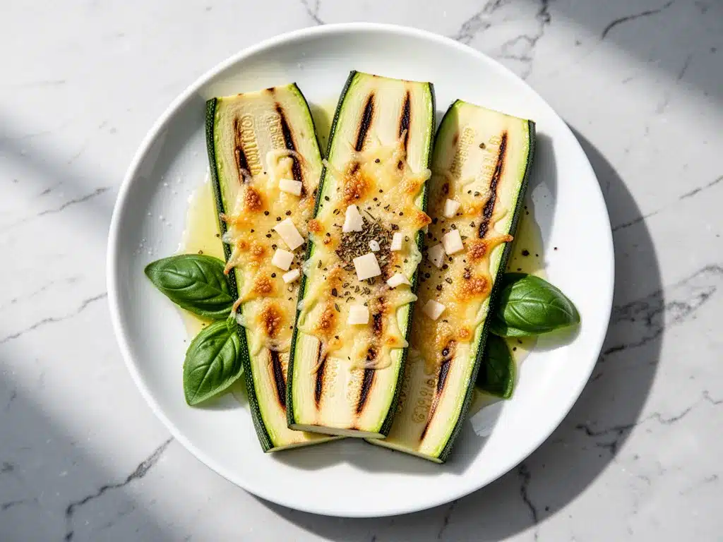 Grilled Garlic Parmesan Zucchini Planks: 5-Min Weeknight Dinner 4 Grilled Garlic Parmesan Zucchini Planks preparation steps
