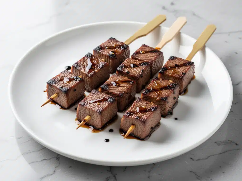 Grilled Honey Balsamic Steak Skewers - featured image