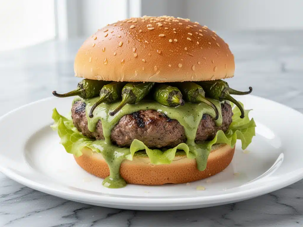 Hatch Chile Green Chile Cheeseburgers - featured image