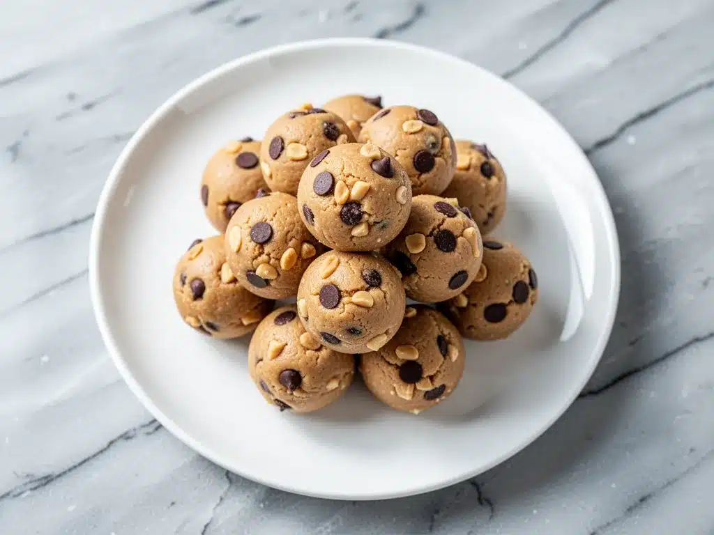High-Protein Cookie Dough Bites: 5-Minute Healthy Snack 4 high-protein cookie dough bites preparation steps