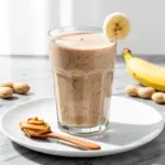 high-protein peanut butter banana shake - featured image