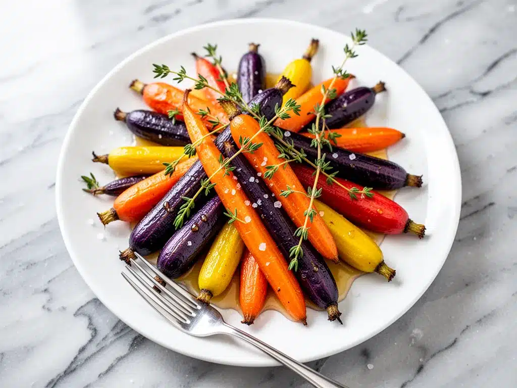 Honey Roasted Rainbow Carrots with Thyme: Perfect Dinner Party Side 4 honey roasted rainbow carrots with thyme preparation steps