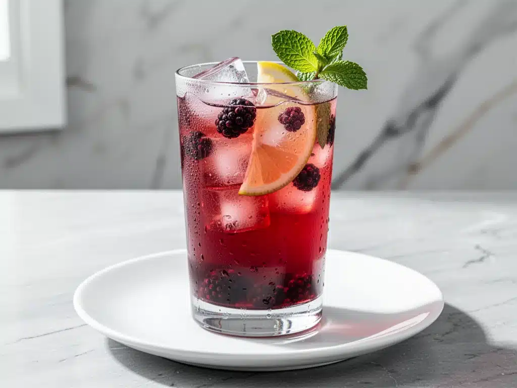 Iced Blackberry Hibiscus Green Tea - featured image