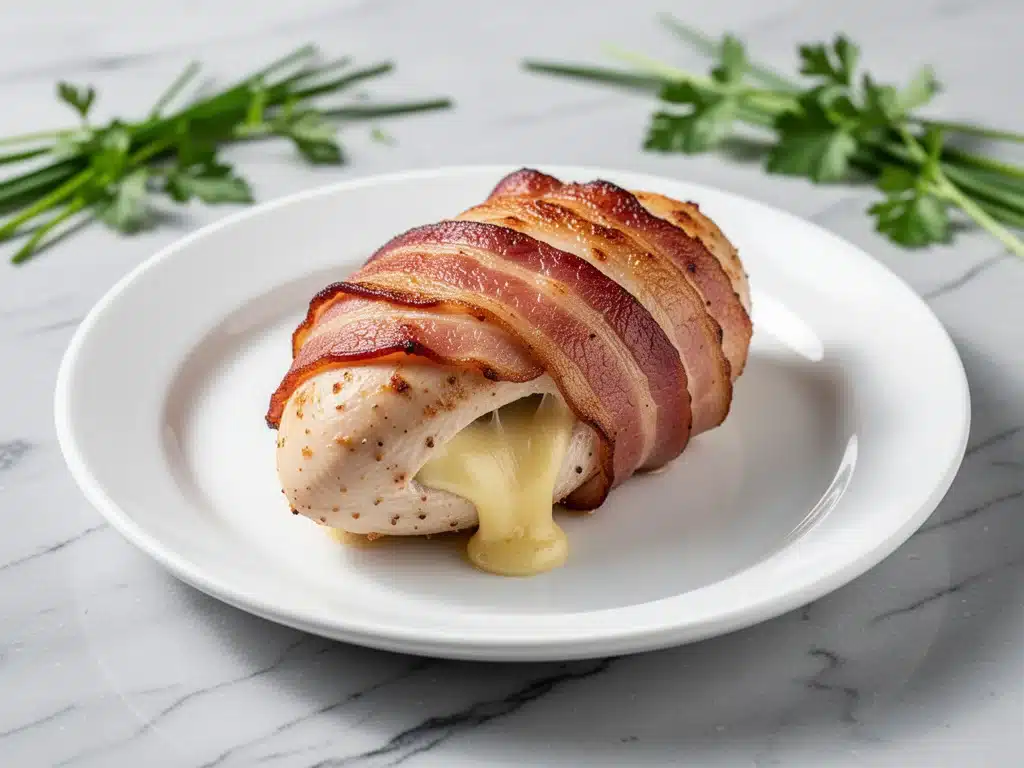 Keto Bacon-Wrapped Stuffed Chicken Breast - featured image