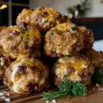 keto sausage and cheese balls - featured image