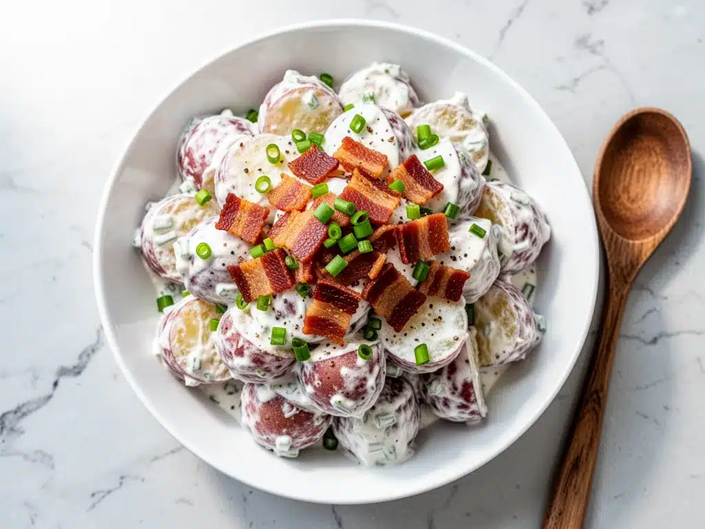 Loaded Bacon Ranch Potato Salad: Best Easy Side for Summer 4 Loaded Bacon Ranch Potato Salad preparation steps