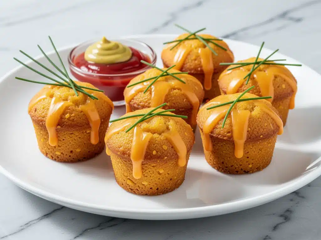 mini corn dog muffins - featured image